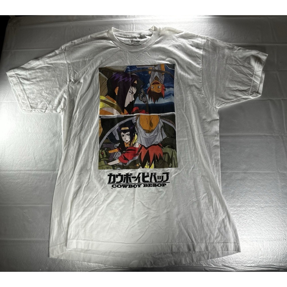Cowboy Bebop Anime Graphic T Shirt White XL Short Sleeve Manga Japanese
